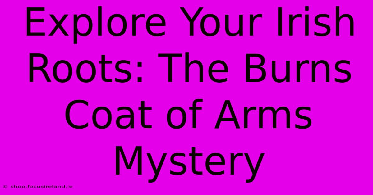 Explore Your Irish Roots: The Burns Coat Of Arms Mystery