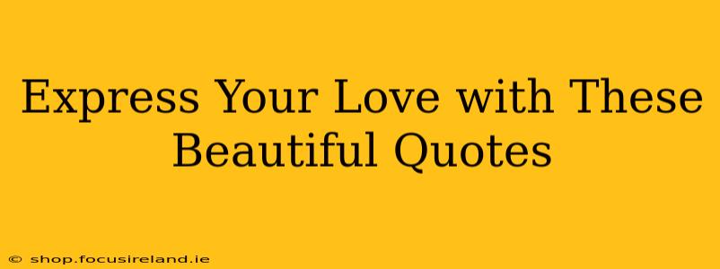 Express Your Love with These Beautiful Quotes