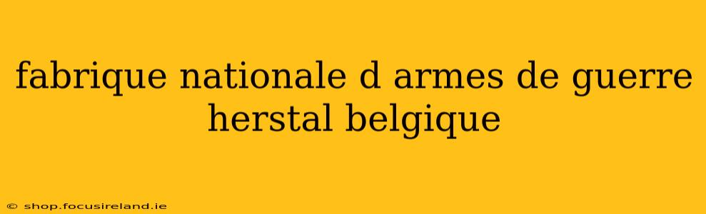 fabrique nationale d armes de guerre herstal belgique