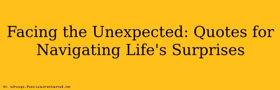 Facing the Unexpected: Quotes for Navigating Life's Surprises