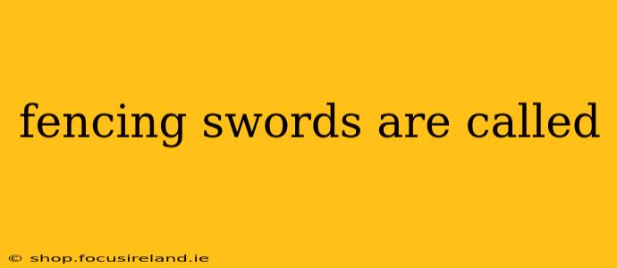 fencing swords are called