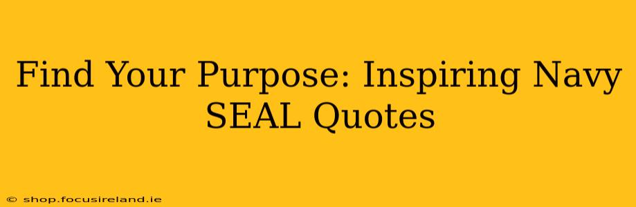 Find Your Purpose: Inspiring Navy SEAL Quotes