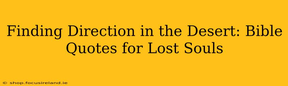 Finding Direction in the Desert: Bible Quotes for Lost Souls