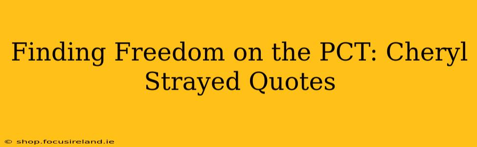 Finding Freedom on the PCT: Cheryl Strayed Quotes