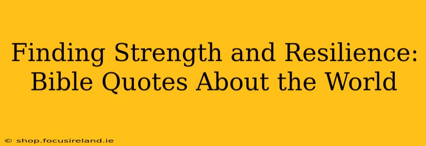 Finding Strength and Resilience: Bible Quotes About the World