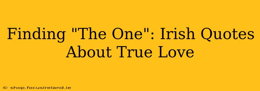 Finding "The One": Irish Quotes About True Love