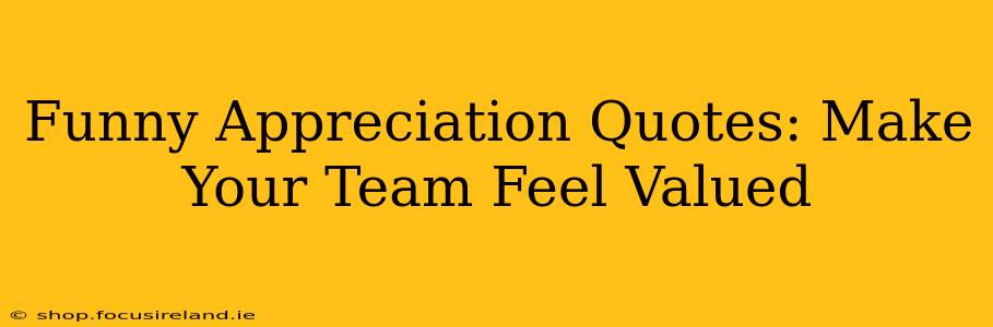 Funny Appreciation Quotes: Make Your Team Feel Valued