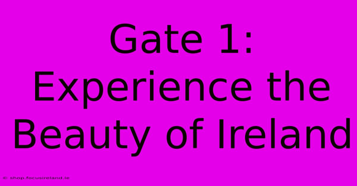 Gate 1:  Experience The Beauty Of Ireland