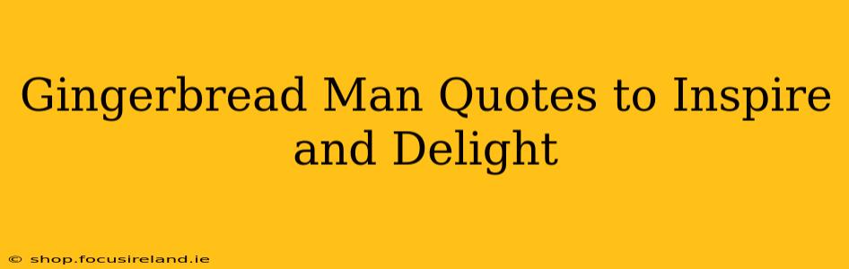Gingerbread Man Quotes to Inspire and Delight