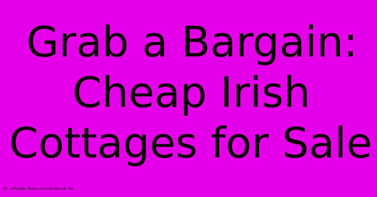 Grab A Bargain: Cheap Irish Cottages For Sale