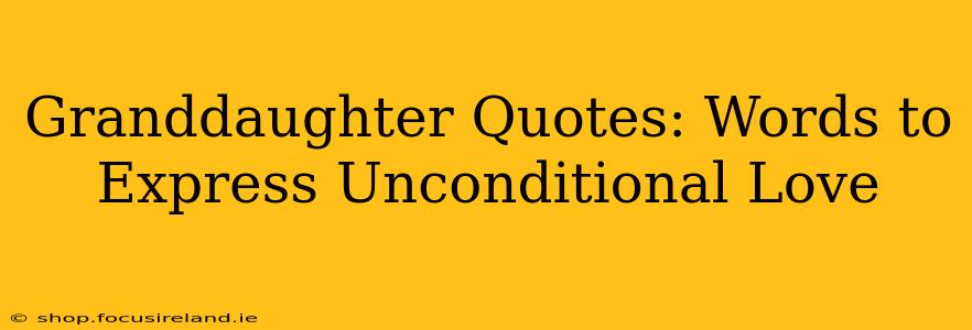 Granddaughter Quotes: Words to Express Unconditional Love