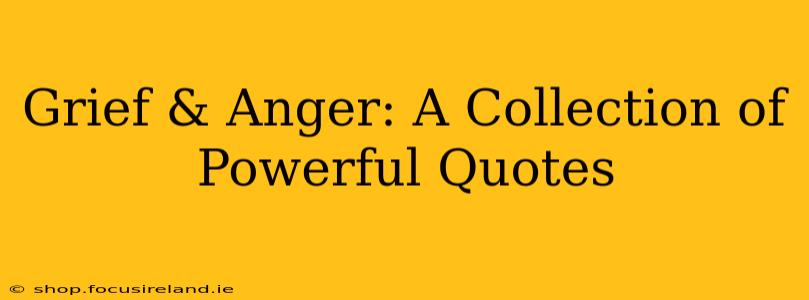 Grief & Anger: A Collection of Powerful Quotes