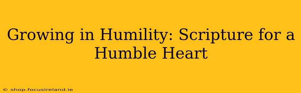 Growing in Humility: Scripture for a Humble Heart