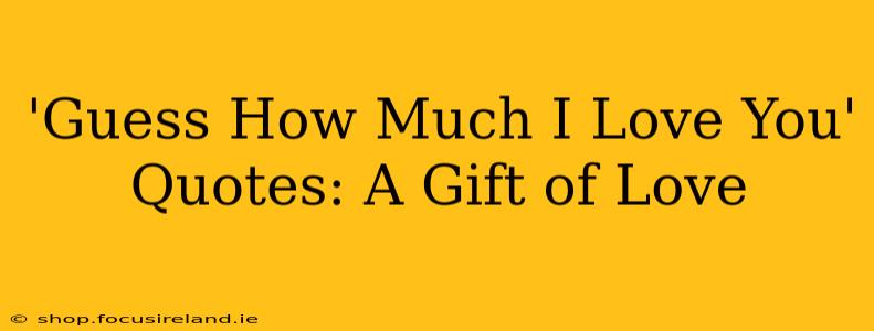 'Guess How Much I Love You' Quotes: A Gift of Love