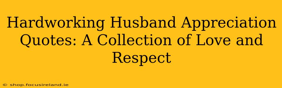 Hardworking Husband Appreciation Quotes: A Collection of Love and Respect