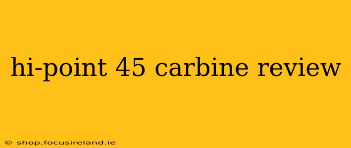 hi-point 45 carbine review