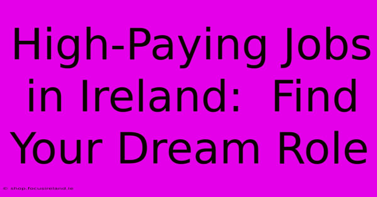 High-Paying Jobs In Ireland:  Find Your Dream Role