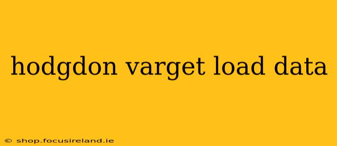 hodgdon varget load data