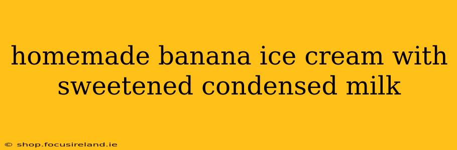homemade banana ice cream with sweetened condensed milk