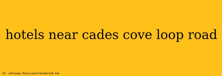 hotels near cades cove loop road