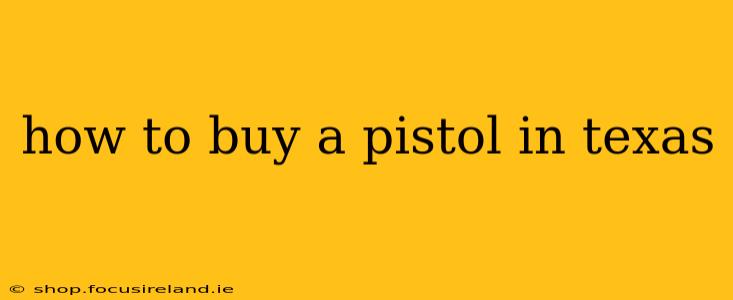 how to buy a pistol in texas