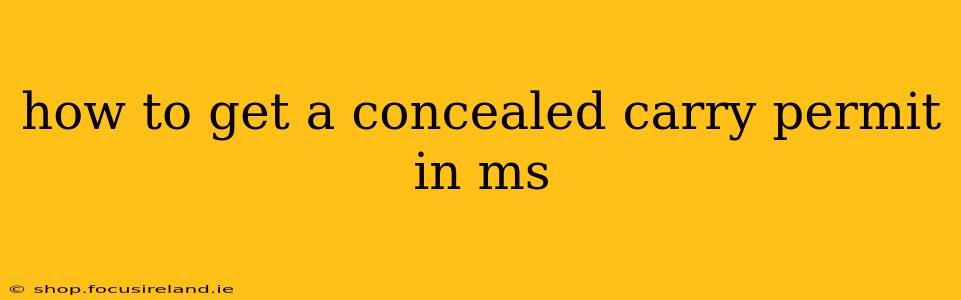 how to get a concealed carry permit in ms