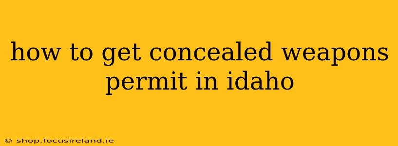 how to get concealed weapons permit in idaho