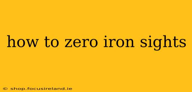 how to zero iron sights