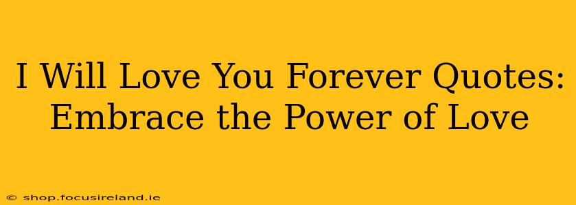 I Will Love You Forever Quotes:  Embrace the Power of Love