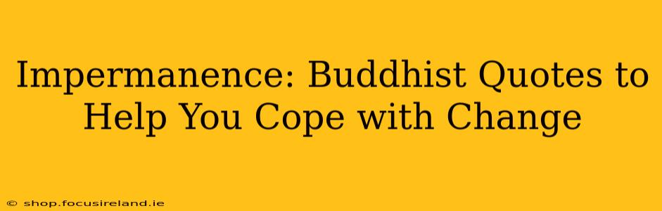 Impermanence: Buddhist Quotes to Help You Cope with Change