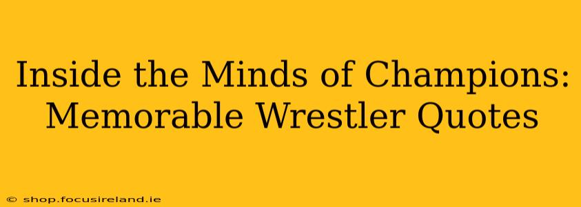 Inside the Minds of Champions: Memorable Wrestler Quotes