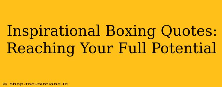 Inspirational Boxing Quotes: Reaching Your Full Potential