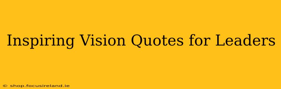 Inspiring Vision Quotes for Leaders