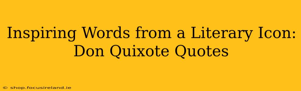 Inspiring Words from a Literary Icon: Don Quixote Quotes