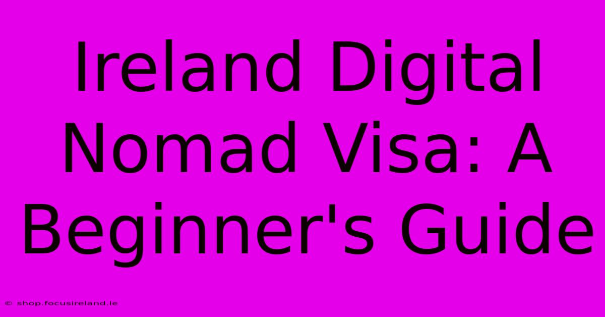 Ireland Digital Nomad Visa: A Beginner's Guide