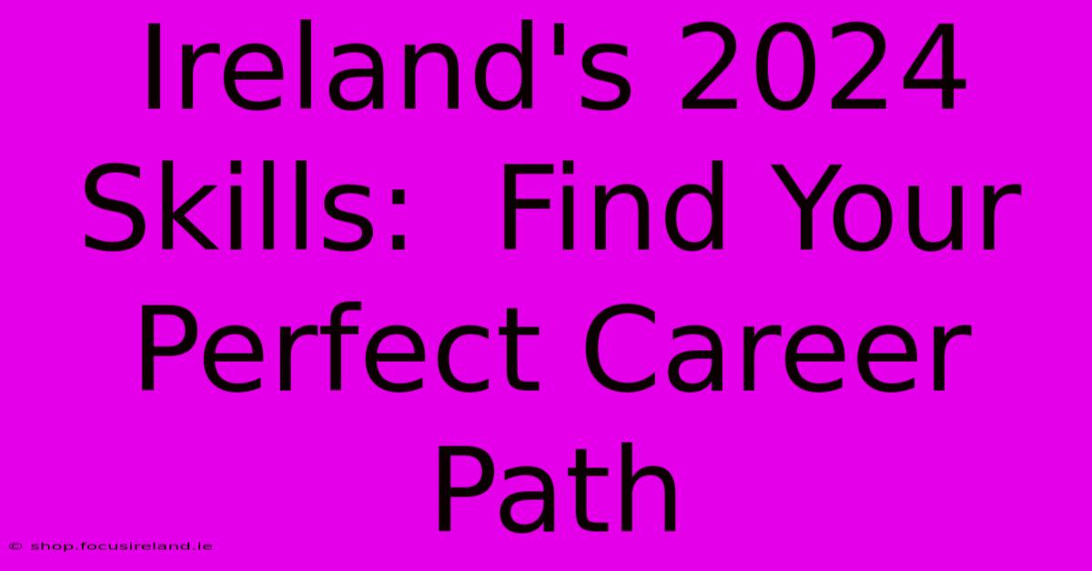 Ireland's 2024 Skills:  Find Your Perfect Career Path