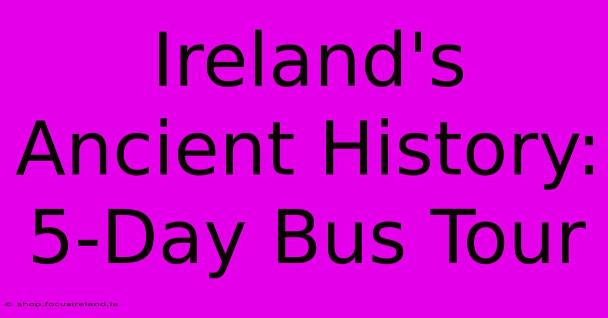 Ireland's Ancient History: 5-Day Bus Tour