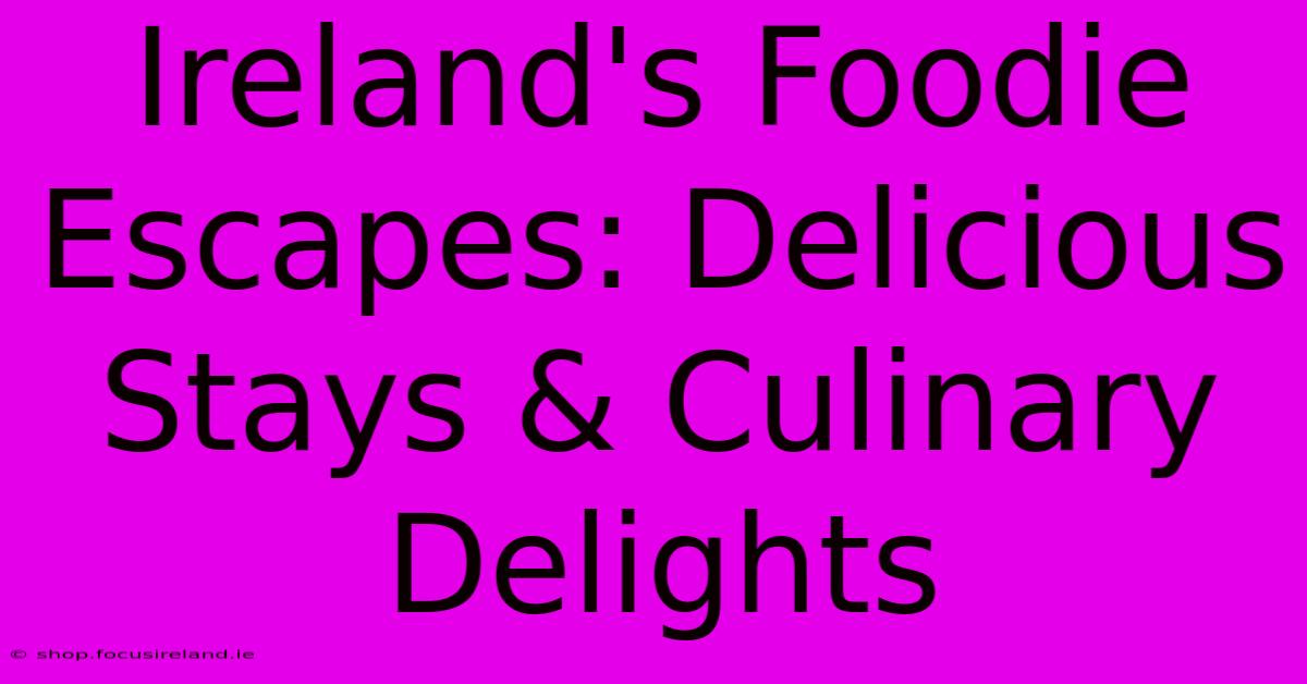 Ireland's Foodie Escapes: Delicious Stays & Culinary Delights