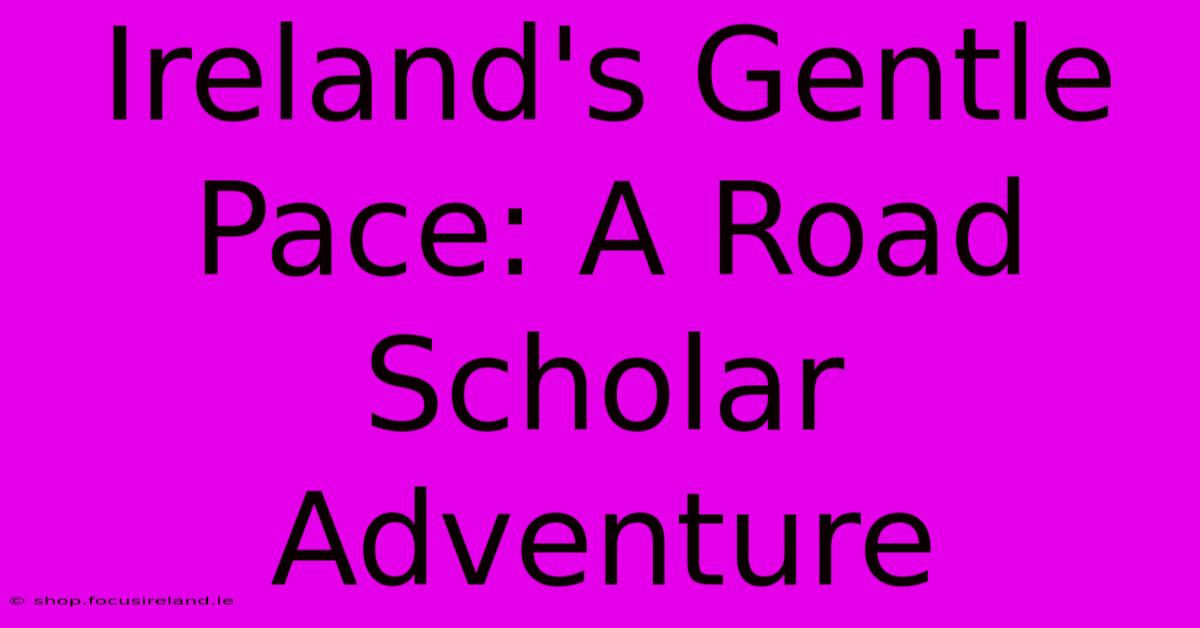 Ireland's Gentle Pace: A Road Scholar Adventure