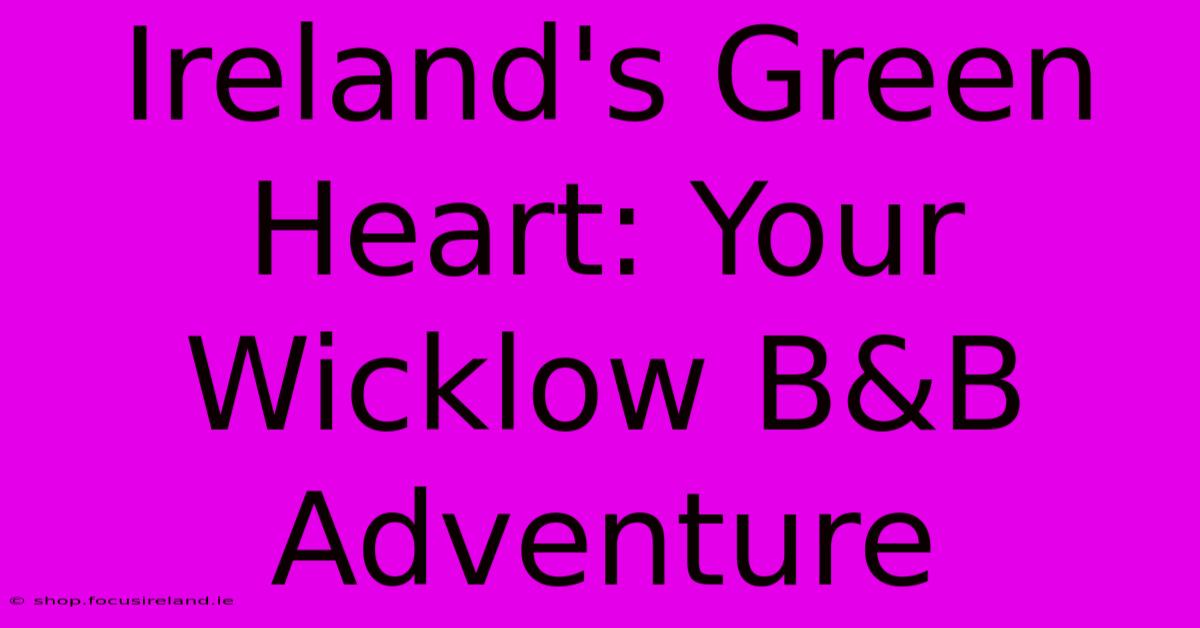 Ireland's Green Heart: Your Wicklow B&B Adventure