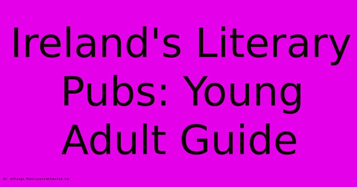 Ireland's Literary Pubs: Young Adult Guide