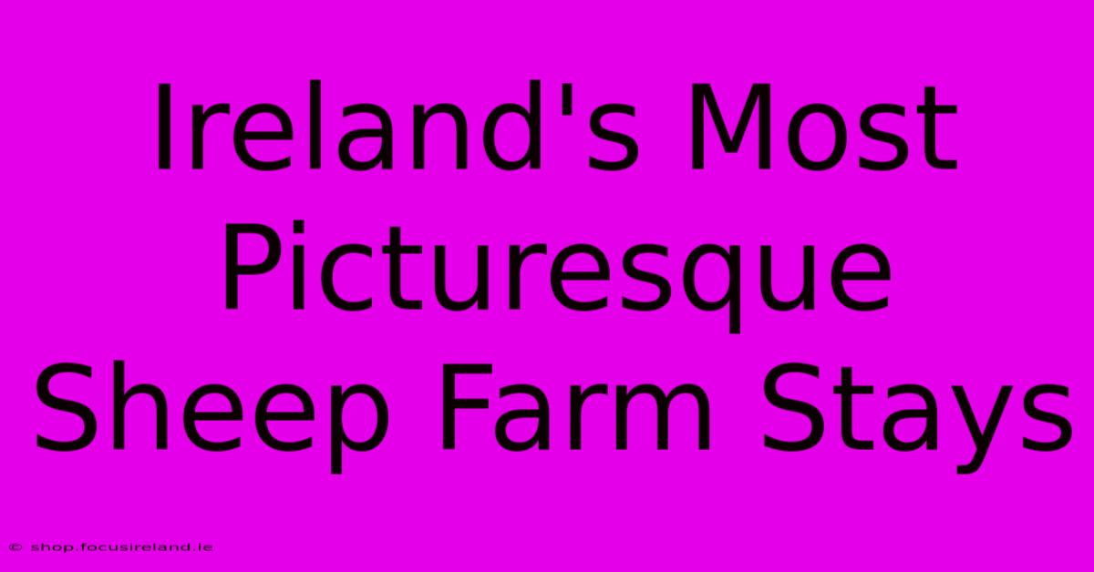 Ireland's Most Picturesque Sheep Farm Stays