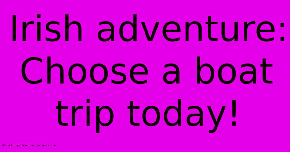 Irish Adventure: Choose A Boat Trip Today!