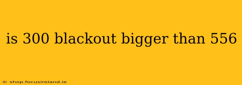 is 300 blackout bigger than 556