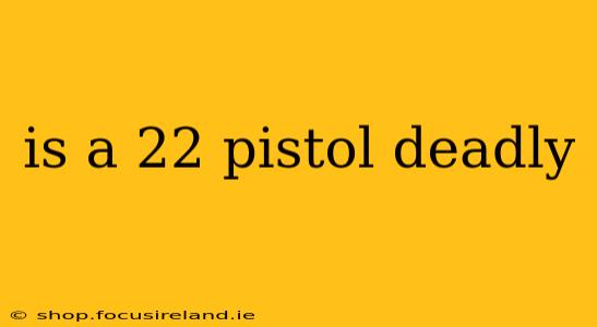 is a 22 pistol deadly