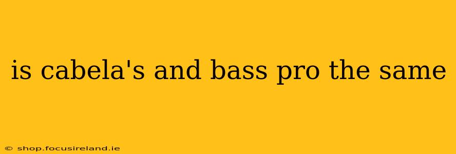is cabela's and bass pro the same