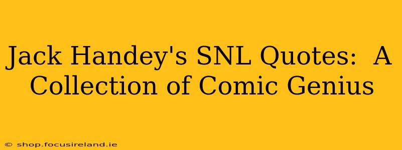 Jack Handey's SNL Quotes:  A Collection of Comic Genius