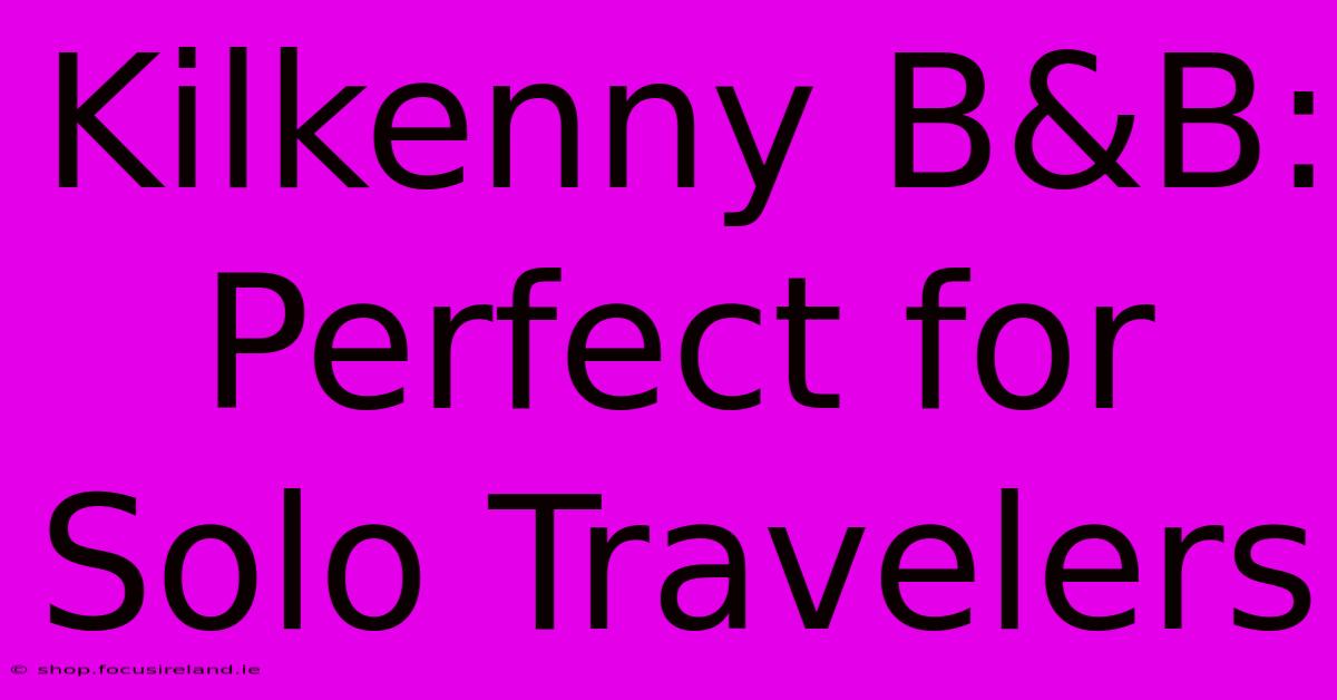 Kilkenny B&B:  Perfect For Solo Travelers