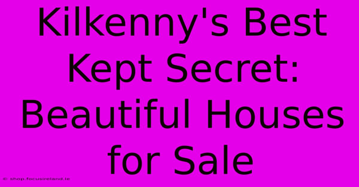 Kilkenny's Best Kept Secret: Beautiful Houses For Sale