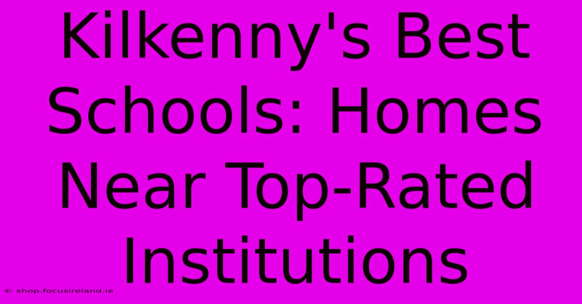 Kilkenny's Best Schools: Homes Near Top-Rated Institutions